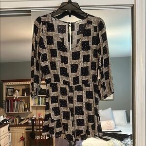 En Creme Black and White Geometric Jumpsuit